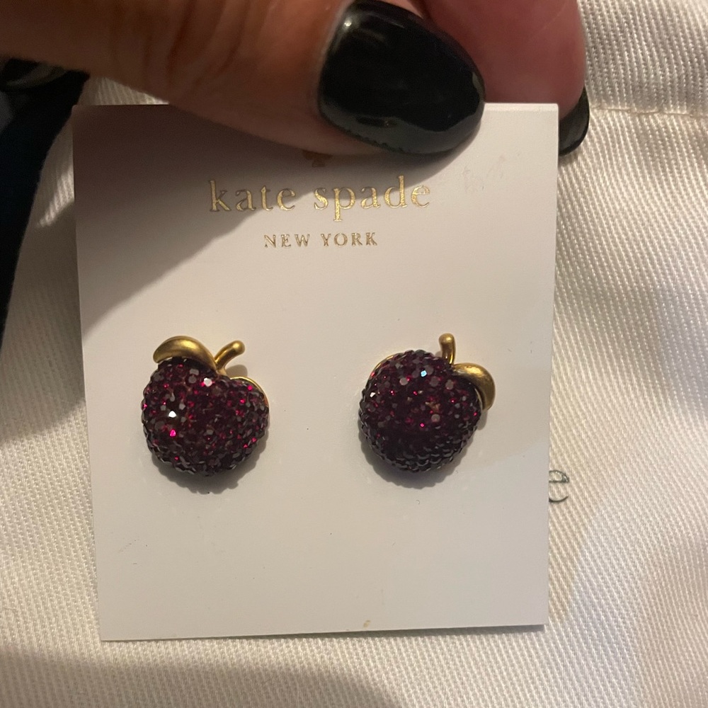 Kate Spade Pave Apple Earrings